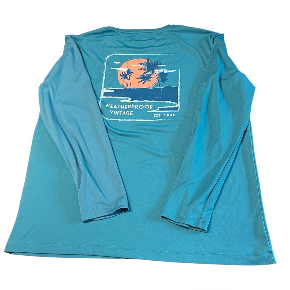 Blue XXL Weatherproof Vintage Mens Long Sleeve UPF 50 Blue Moon Shirt fishing
